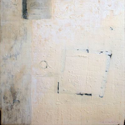 Devabil Kara, Squared White Space, 2007, acrylic on canvas, 120x110 cm.